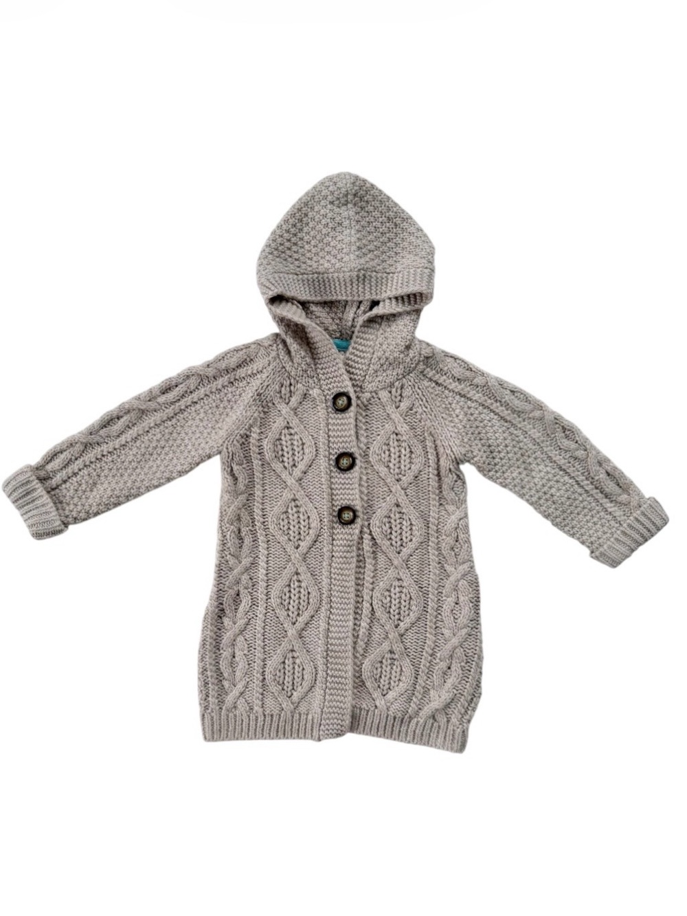 Mini Boden Long Hooded Cardigan size 2/3